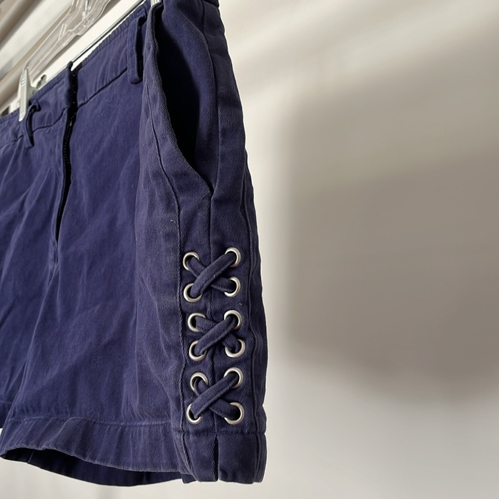 Artisan NY Blue Shorts Lace- Up Sides  Size 8 - Picture 2 of 5